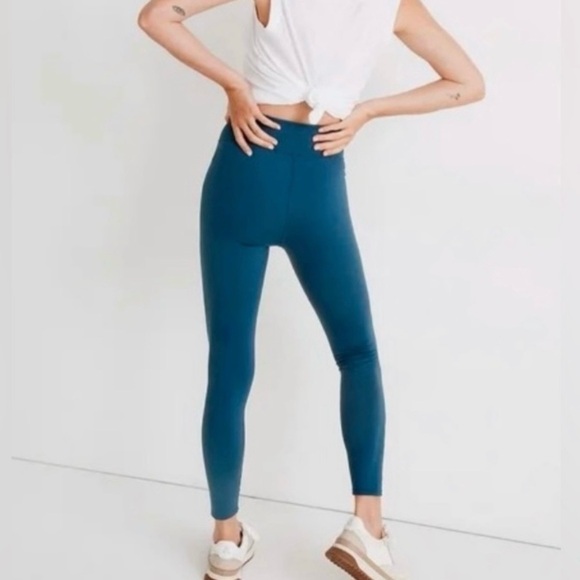 ✨3/$20✨ Madewell MWL Form Blue High-Rise Ankle 25" Leggings. EUC. Size Small - Picture 1 of 13
